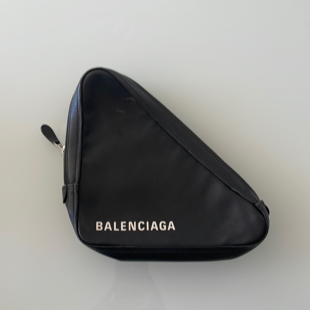 Balenciaga triangle clutch